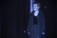 Student performing on stage in The Last Days of Judas Iscariot