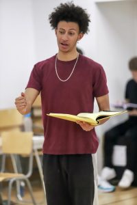 Acting student rehearsals